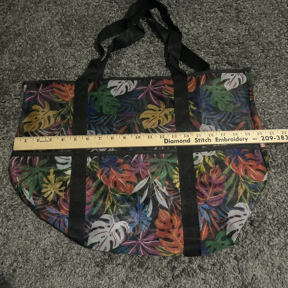 Rainbow Palm‎ Leaf Shopping Bag Mesh Polyester